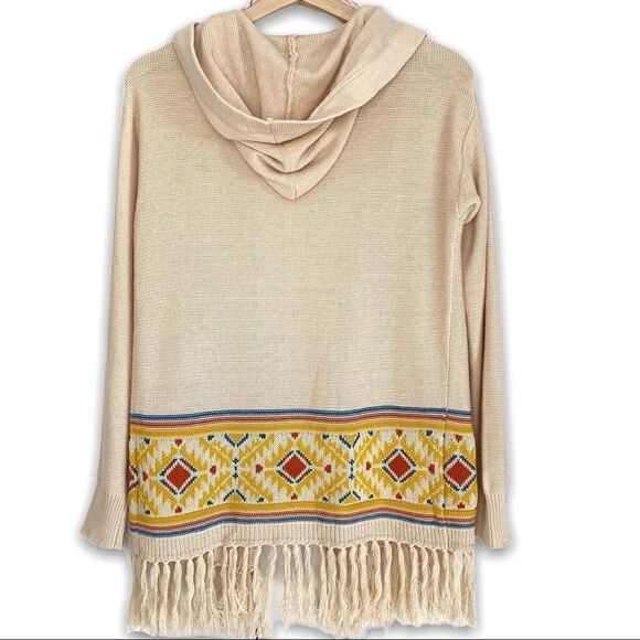 Flying Tomato Knit Hooded Southwestern Cardigan - Picture 5 of 7